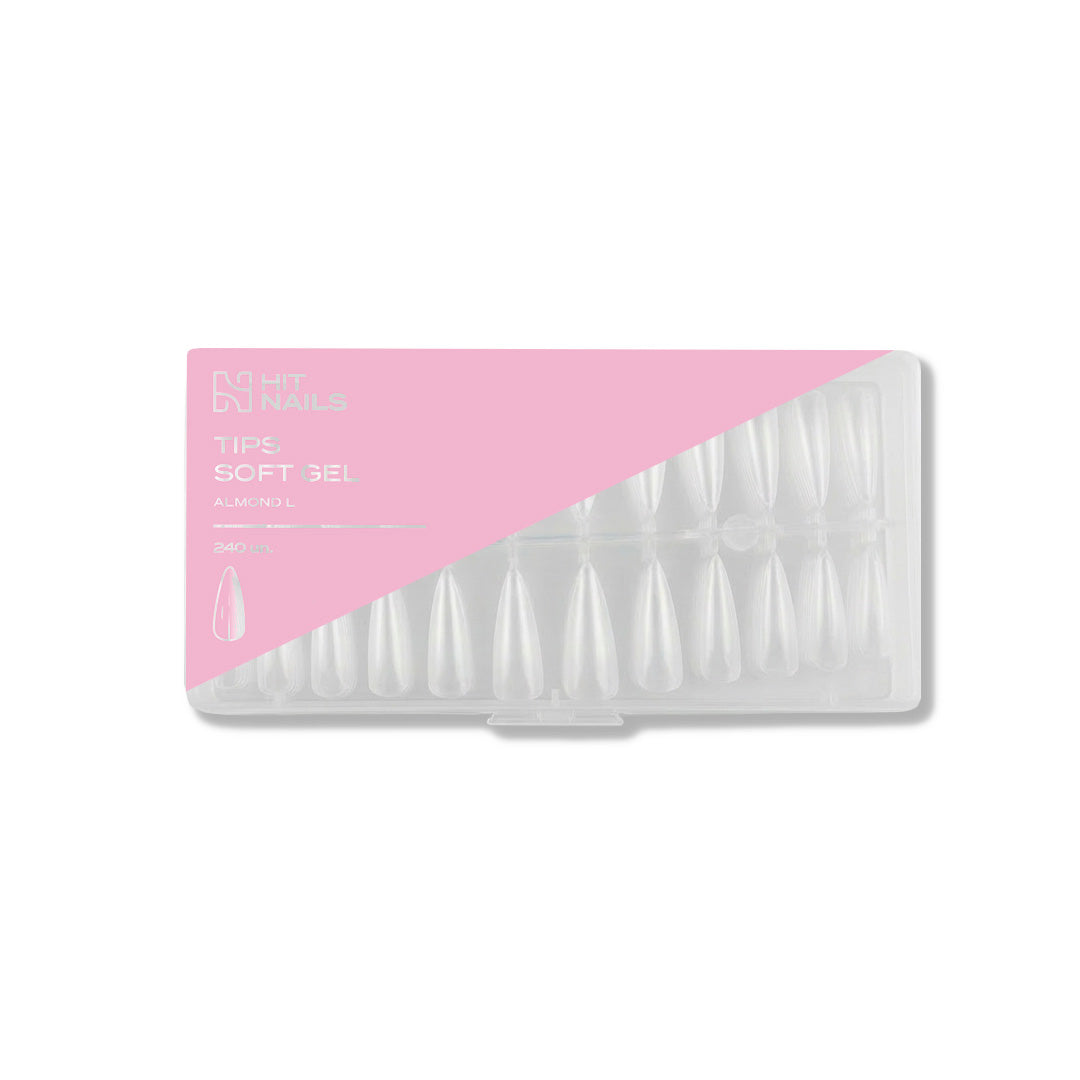 Tips Soft Gel Amêndoa L 240 un.