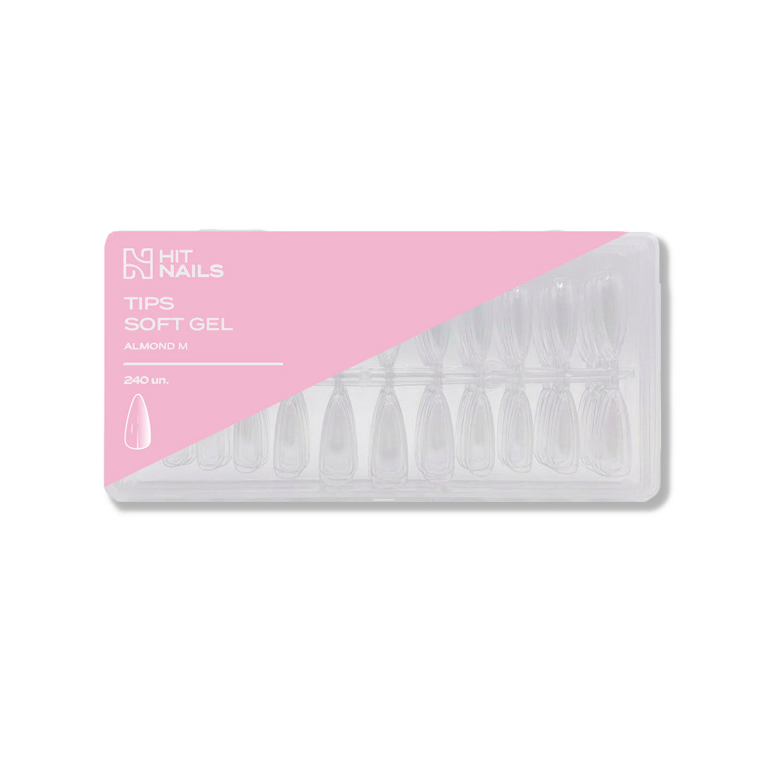 Tips Soft Gel Amêndoa M 240 un.
