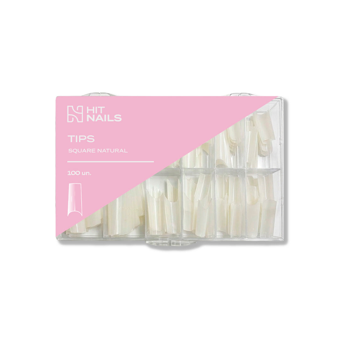 Tips Quadrada Natural 100 un