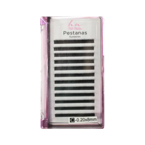 Caixa Pestanas One by One C 0,20 8mm em Caixa 12 filas