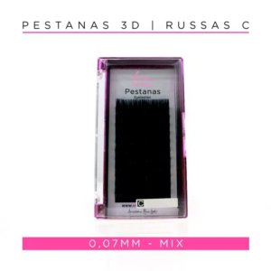 Caixa Pestanas 3D/Russas C 0,07mm MIX