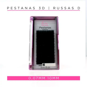 Caixa Pestanas 3D/Russas D 0,07mm 10mm