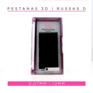 Caixa Pestanas 3D/Russas D 0,07mm 12mm