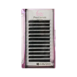 Caixa Pestanas 3D/Russas D 0,05mm x 12mm em Caixa 12 filas