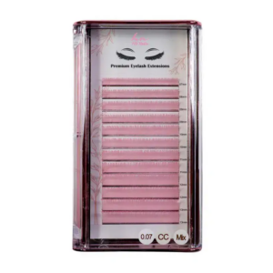 Caixa Pestanas 3D/Russas Pink CC 0,07mm Mix em Caixa 12 filas