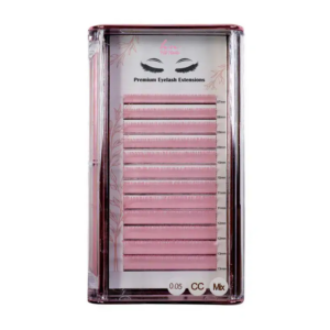 Caixa Pestanas 3D/Russas Pink CC 0,05mm Mix em Caixa 12 filas