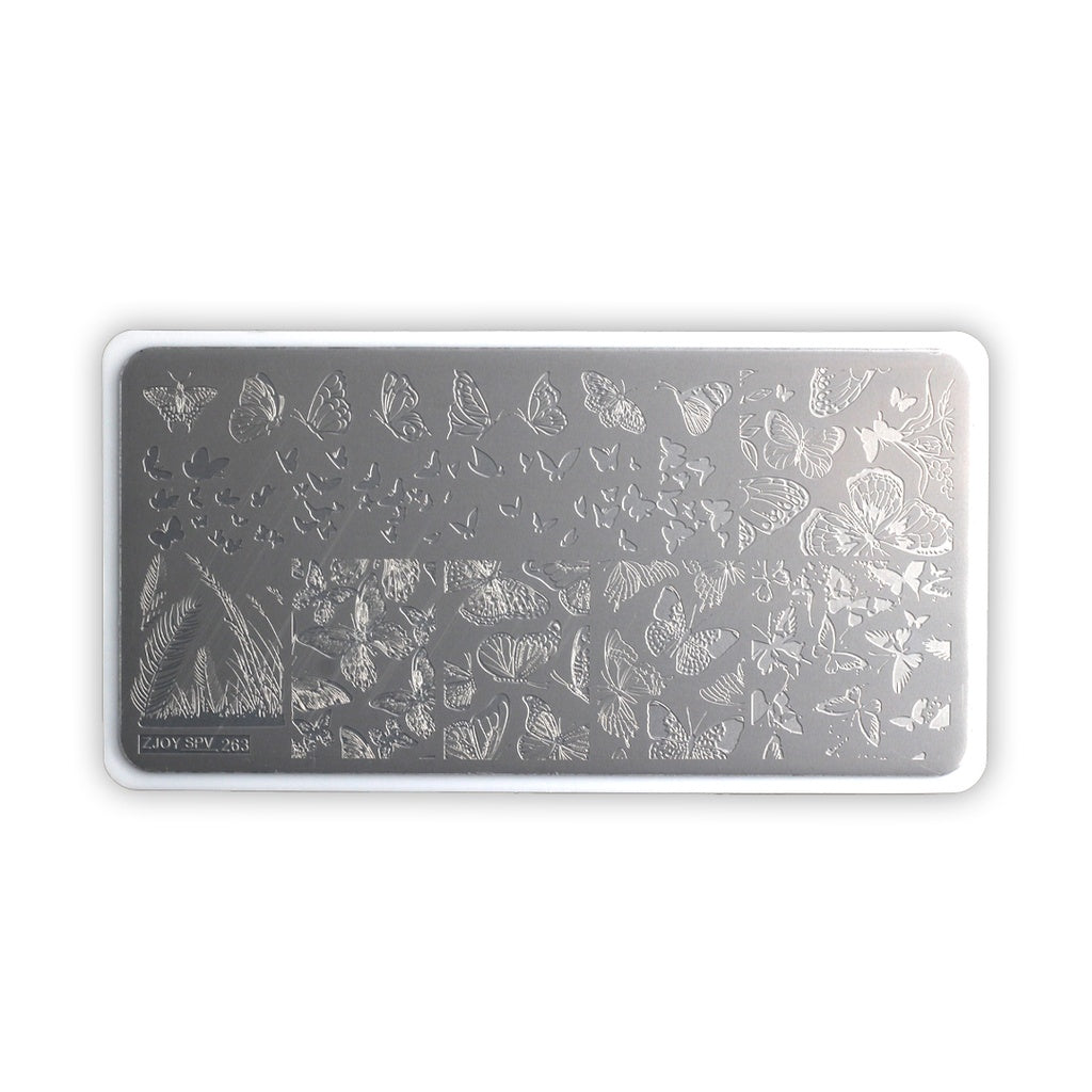 Placa Stamping Borboletas 01
