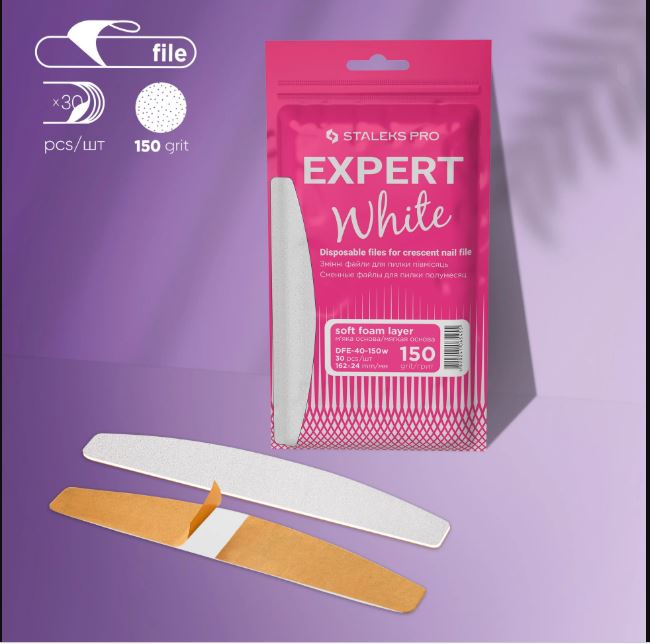STALEKS EXPERT 40 Lixas adesivas substituíveis para lua com base macia (30 unid.)