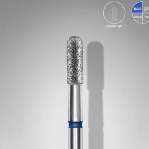 Fresa diamantada cilindro arredondado azul, diâmetro 2,3 mm, parte operacional 6,5 mm