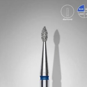 Fresa diamantada "Gota" azul, diâmetro 1,6 mm, parte operacional 4 mm