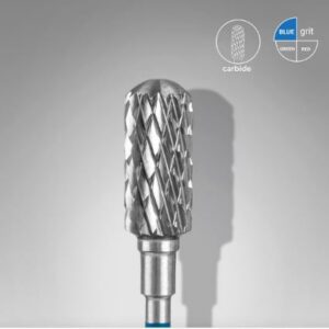 Fresa de metal duro cilindro arredondado azul, diâmetro 6 mm, parte operacional 14 mm