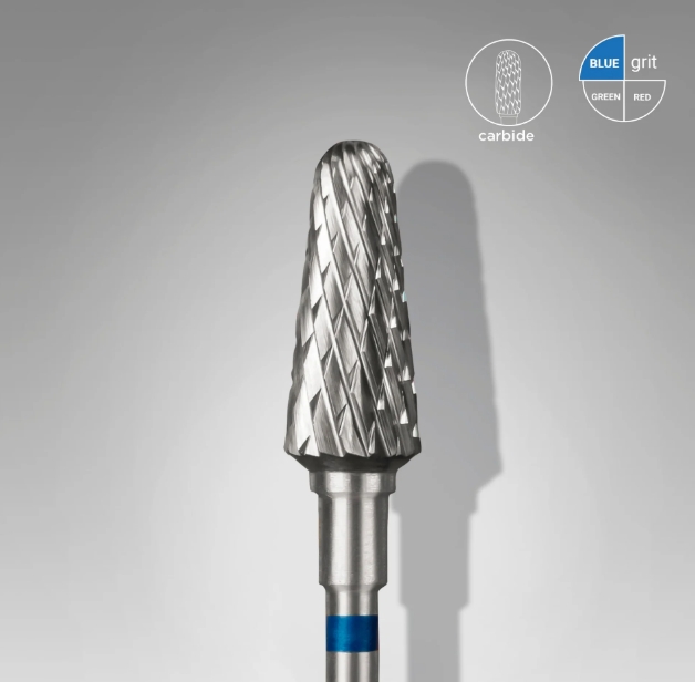 STALEKS EXPERT Fresa de carboneto cone truncado azul, diâmetro 6 mm, parte operacional 14 mm